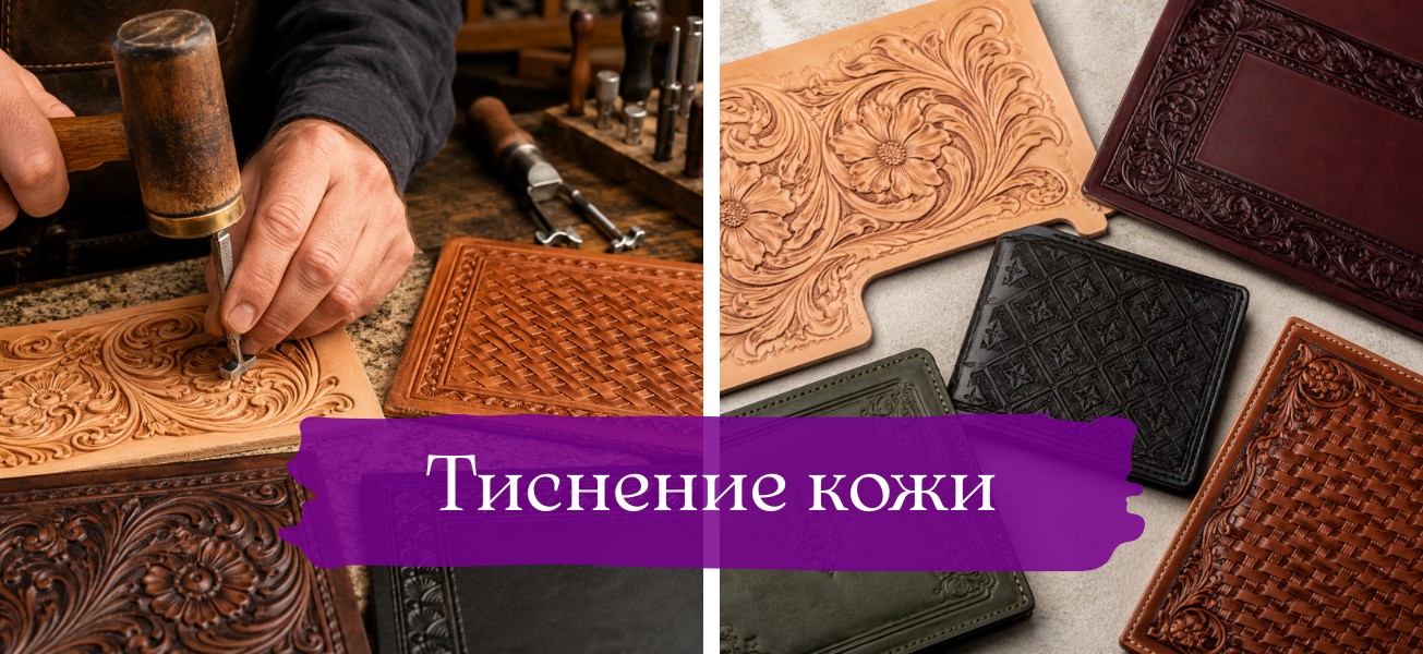 Техники тиснения на коже